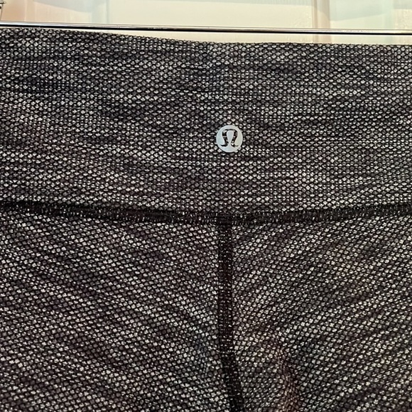 Lululemon | Wunder Under Pant III Coco Pique Black White Size 8 Gym Yoga Running - Picture 9 of 11